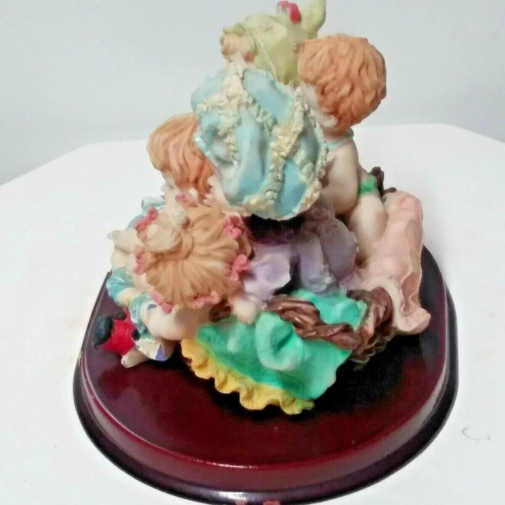 Monnet Collection Resin Figurines of Children sitting playing collectible EUC